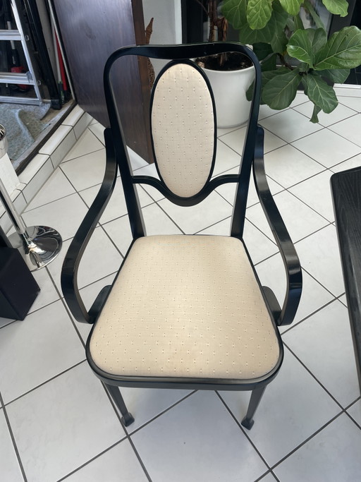 Juego de comedor Thonet con seis sillas. – eetkamerset, Textile, Wood (photo 2 of 9)