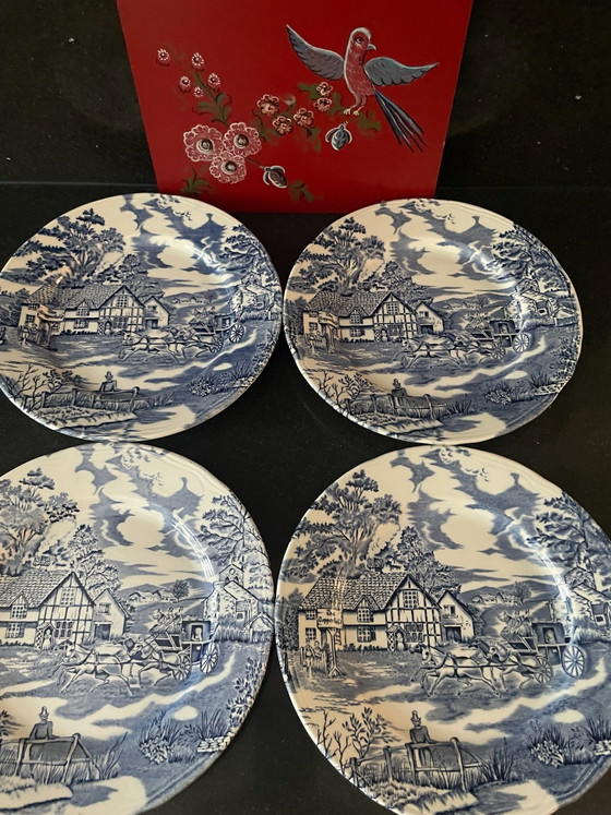 Lunéville Vintage Plates, Luneville, Crockery, Ceramic, Blue (photo 3 of 8)