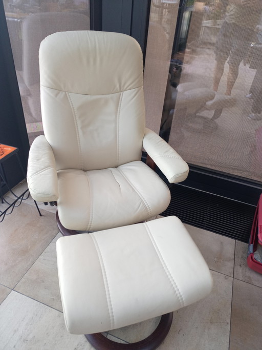 Stressless Ekornes Consul Maat Medium Met Voetenvankje – fauteuils, lamine, Leather