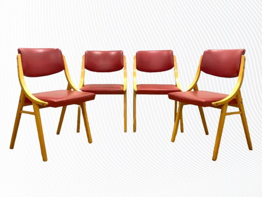 Set of 4 Chairs, Ludvík Volák, 1970s, Czechoslovakia
