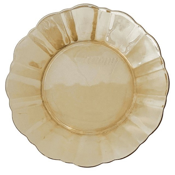 Image 1 of Set aus zehn Crowny-Desserttellern, Perlmutt-Pfirsich, 1960er Jahre