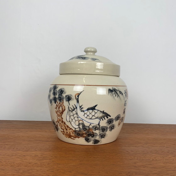 Image 1 of Barattolo di zenzero giapponese dipinto a mano, 1970