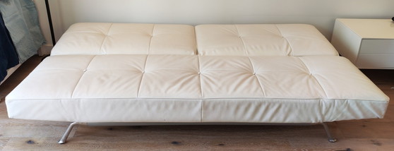 Sofá Smala – Cinna / Ligne Roset – Diseño de Pascal Mourgue – Cuero blanco – Sofás modulares, Leather (photo 3 of 6)