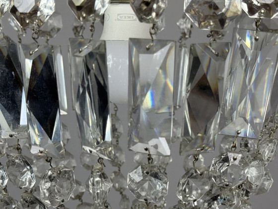 Image 1 of Lámpara de araña decorativa de cristal "fresa" de mediados de siglo, estilo Josef Frank, década de 1960