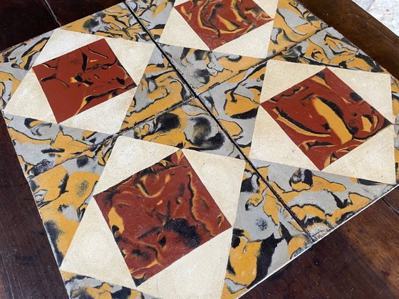 Image 1 of Set di 6 piastrelle francesi d'epoca, anni '30-'40 circa