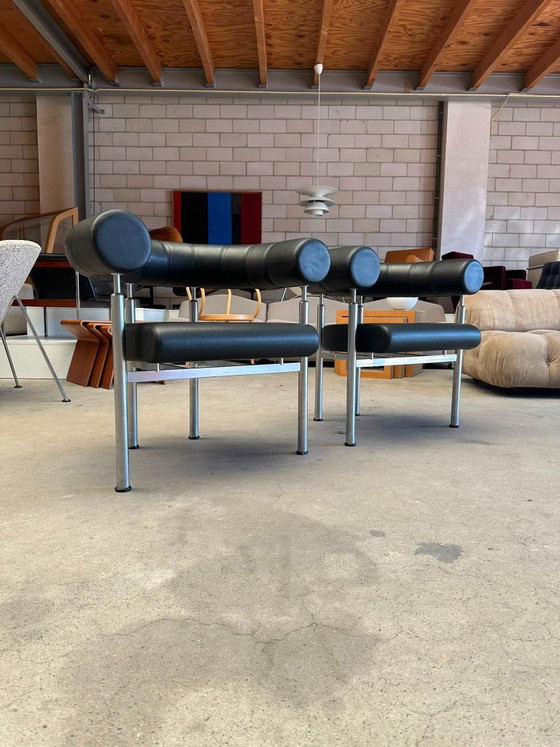Fauteuil Erik Jørgensen Møbelfabrik Cobra EJ900 (Stock : 2) – Leather, Metal (photo 3 of 7)