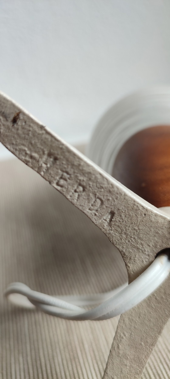 Image 1 of Herda table lamp milk glass '50 Fifties White