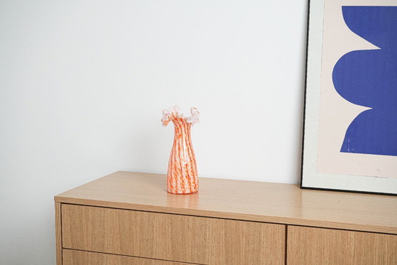 Image 1 of Oranje vaas, Italiaans design, jaren 60, gemaakt in Italië