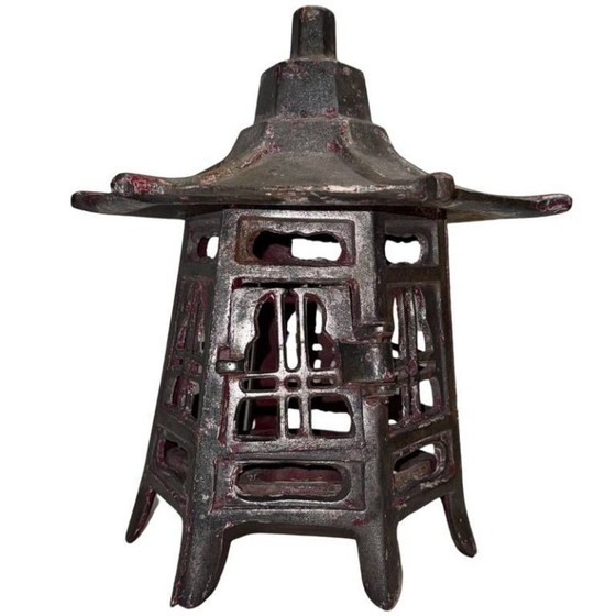 Image 1 of Antica lanterna giapponese a pagoda (Toro) – Ghisa massiccia – 27 cm – 3,7 kg