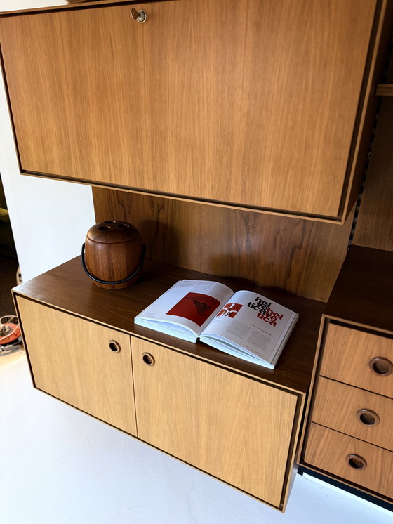 Image 1 of Vintage XL modular walnut wall system '80