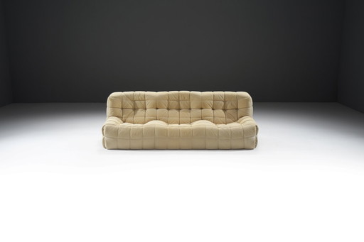 Stunning Kashima Sofa in original leather by Michel Ducaroy for Ligne Roset 1980