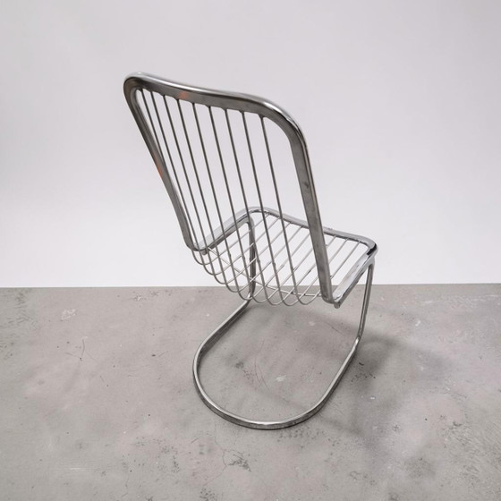Set of 6 Mid Century Space Age Chrome Dining chairs Gastone Rinaldi Flynn (photo 7 of 12)