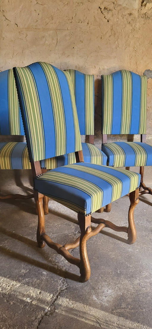 4 chaises Louis XIII