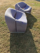 2x poltrone Artifort F598 Groovy M blu. Pierre Paulin