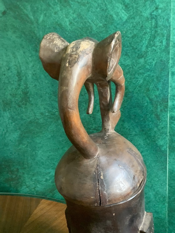 Zeldzaam Koninklijk Baoulé Orakel "Mounu" – Olifant van Dualiteit – 53cm – Beeldhouwkunst, Wood (photo 9 of 26)