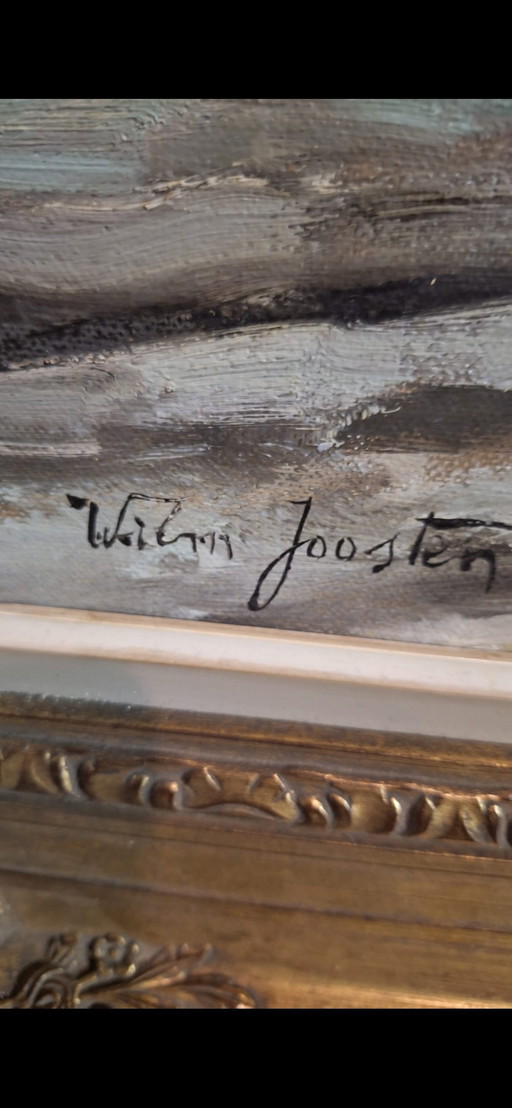 Painting by Will Joosten with a beautiful baroque frame