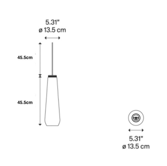 Image 1 of 2x Diesel hanglamp Glass Drop by Foscarini 