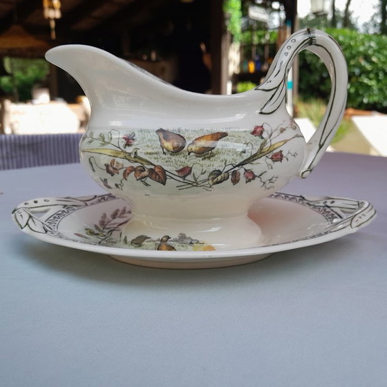 Antique Victorian Sauce Boat Set (4 Pieces). Brown-Westhead, Moore&Co. – Crockery, Ceramic (photo 3 of 13)