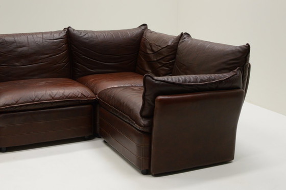 Image 1 of Large leather modular sofa, 1970s Germany.