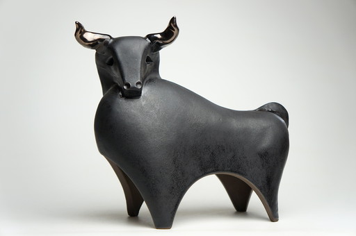 Large Ceramic Bull Sculpture Urszula Despet