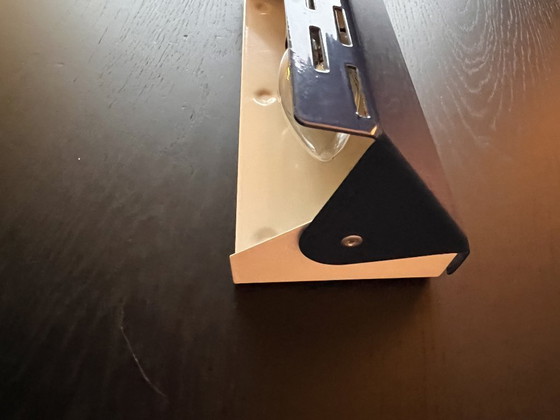 Image 1 of Applique murale robuste – métal bleu – années 90 – design moderne