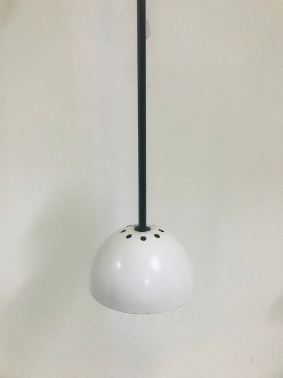 Image 1 of Weiße Pendelleuchten „Alesia“ – Carlo Forcolini für Artemide, 1980er Jahre