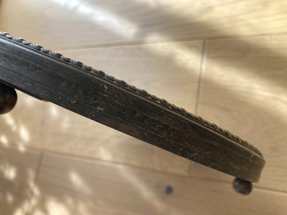 Image 1 of Art Deco tray in silver-plated metal and mirror, circa 1920