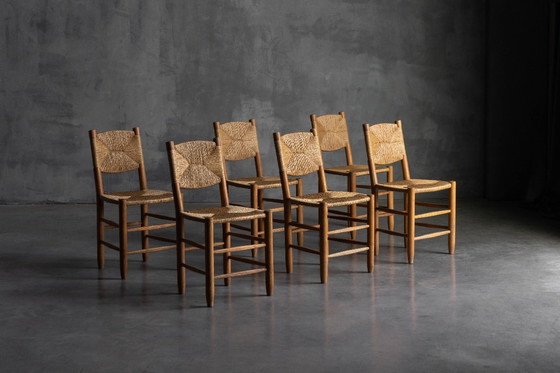 Image 1 of Sedie da pranzo "Bauche" di Charlotte Perriand per Steph Simon, Francia, anni '50