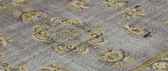 Tappeto turco vintage Oushak 250 × 150 cm – Grigio, in lana, tessuto a mano – Tappeti, Wool (photo 7 of 10)