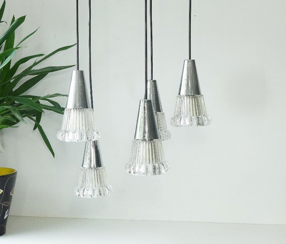 Image 1 of Vintage pendant lamp 60s 70s chandelier Richard Essig Space Age lamp