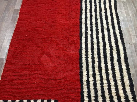 Rood handgemaakt vloerkleed versierd met rayon 200cmx300cm – Vloerkleden en tapijten, Wool, Bohemian (photo 7 of 11)