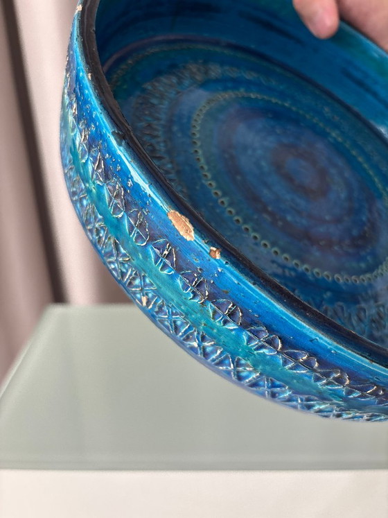 Ceramic bowl, blue, Bitossi, Vintage (photo 6 of 12)