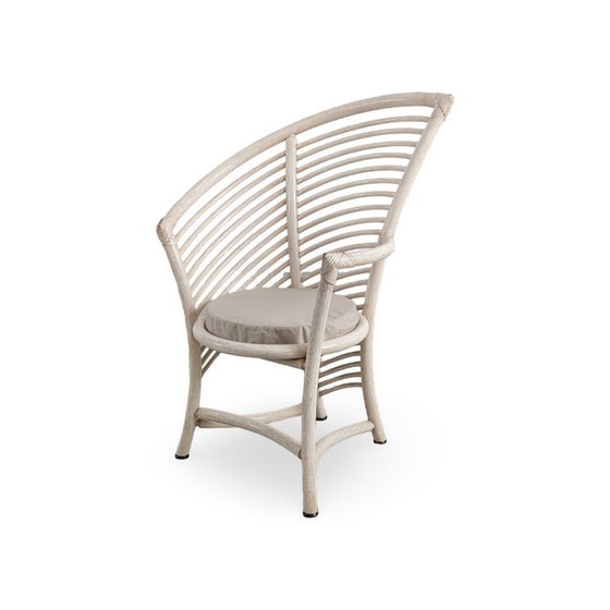 Image 1 of Set di 4 sedie Wickerwork Atelier Schütz, sedia di design del 1970, bambù