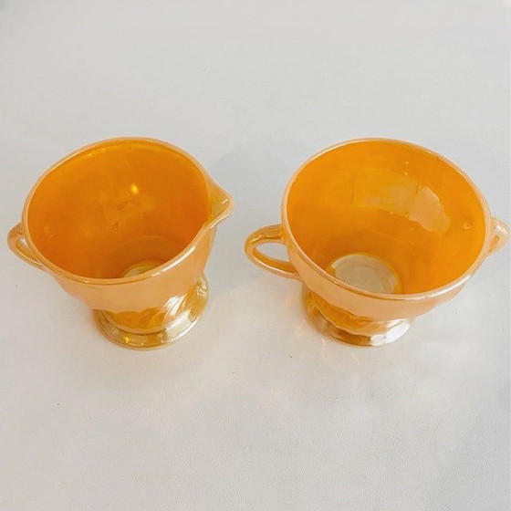 Image 1 of Service à crème vintage Anchor Hocking Fireking 1950s