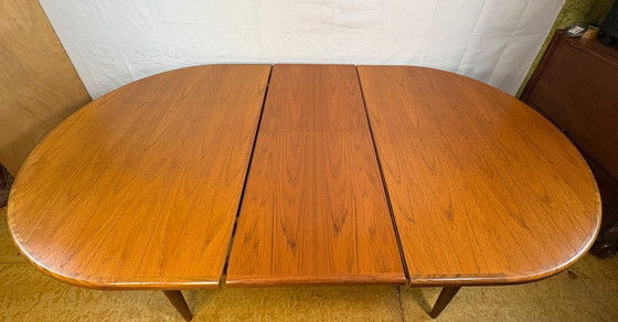 Image 1 of Mid-Century Retro Vintage Teak Oval Extending Dining Table by G Plan – Fresco Range 1960s  Designed by Victor Wilkins | Afromosi