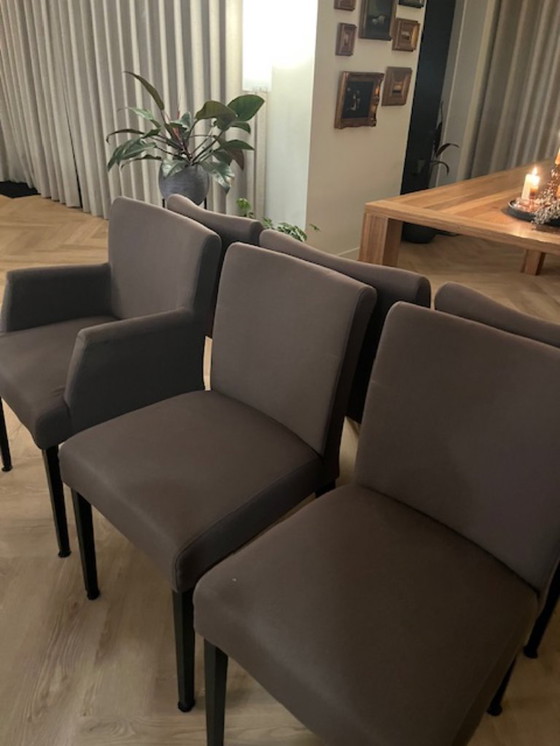 Image 1 of zes eetkamerstoelen