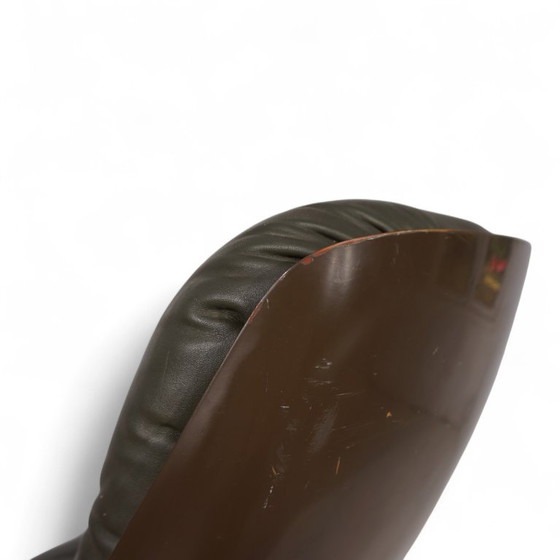 Image 1 of Stoll Giroflex 7112 Space Age leather office chair by Martin Stoll, 1970