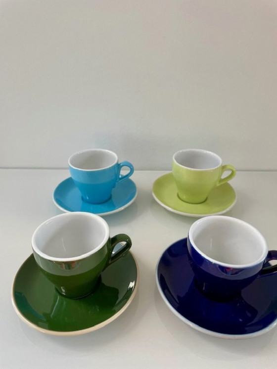 Image 1 of Set van 4 kleurrijke Dürkop Design kop en schotels