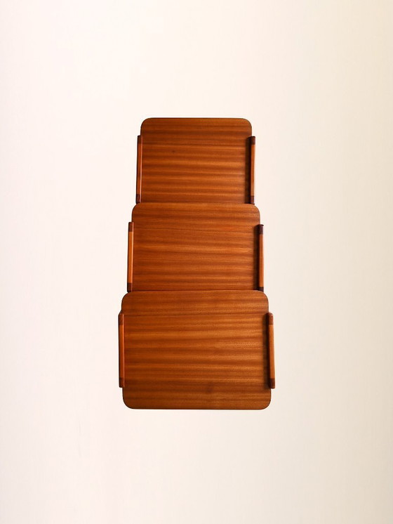 Image 1 of Tavolini scandinavi anni '60 in mogano