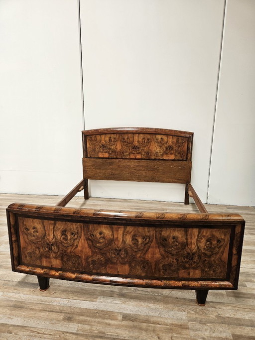 Doppelbett im toskanischen Art-Deco-Stil aus den 1940er Jahren