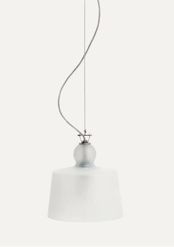 2 x Acquatinta Murano Glazen Hanglampen (Satijnen Afwerking) – Michele De Lucchi, Murano Glass (photo 13 of 14)
