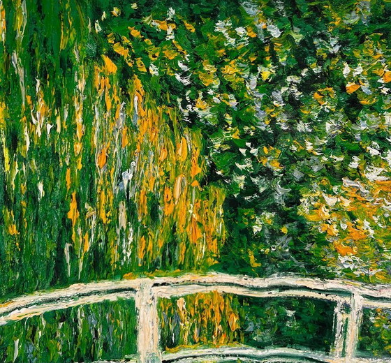 Image 1 of Claude Monet - Le Pont Japonais Hand-painted on a roll.