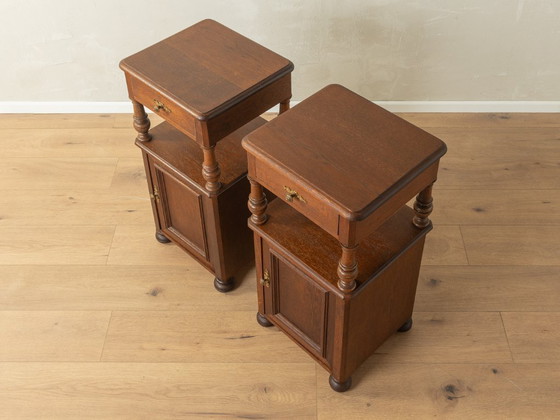 Image 1 of 2x antique bedside tables from the 20s