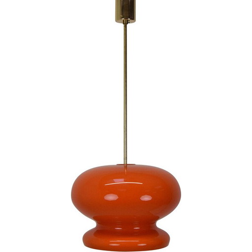 Vintage glazen hanglamp, Tsjecho-Slowakije 1960