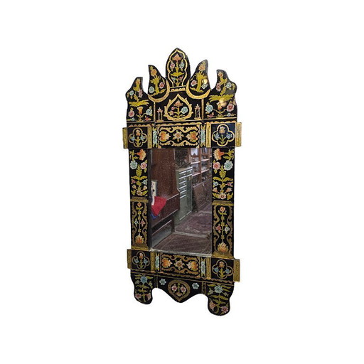 Vintage hand-painted Moorish mirror, 1960s/70s