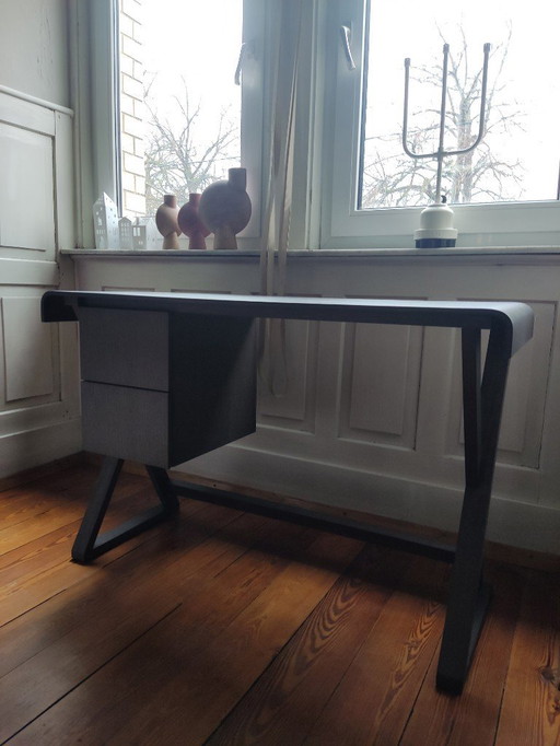 1xMaxalto/B&B Italia - Sidus desk, Antonio Citterio, gray oak, 110cm