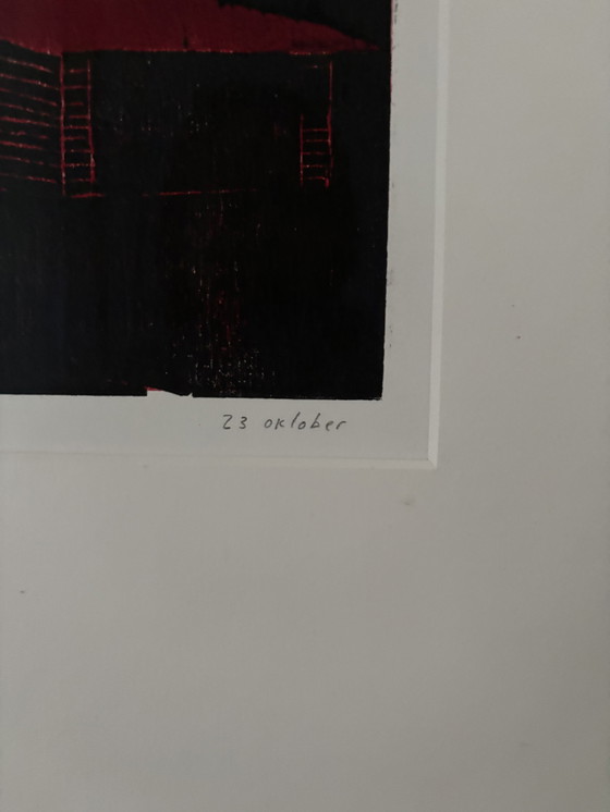 Image 1 of Woodcut Henriette Peasant Dance. Title: October 23