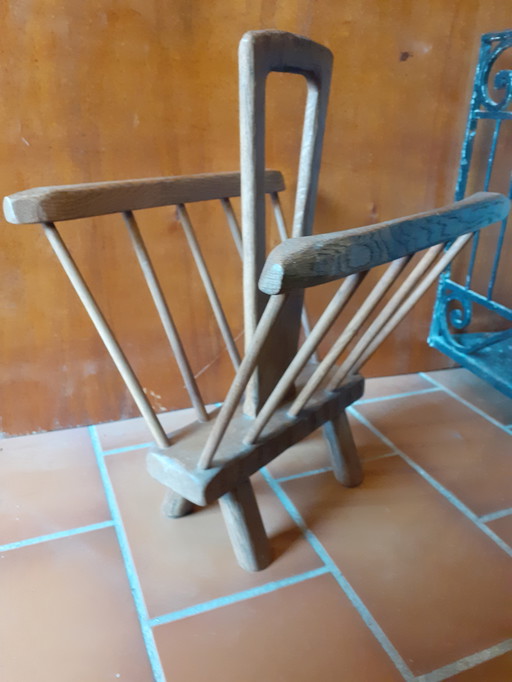 Brutalist design magazine rack