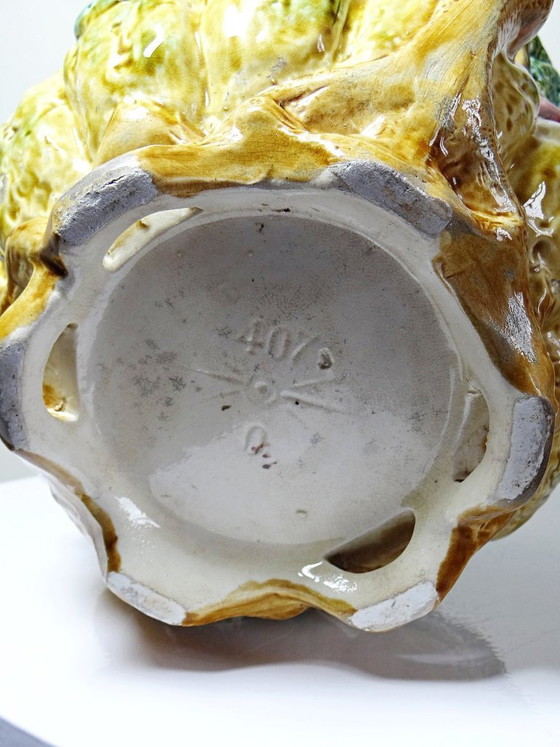 Image 1 of Belangrijke antieke Onnaing aardewerken cachepot "Pompoen" eind 19e eeuw