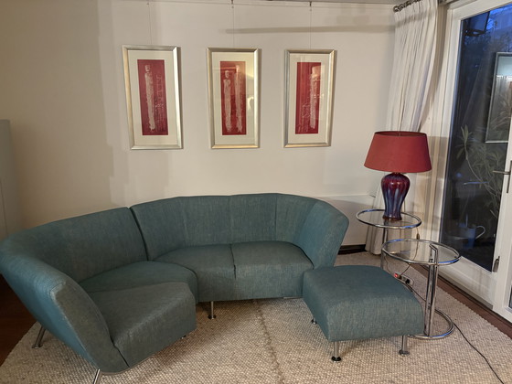 Image 1 of Leolux sofa with footstool